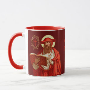 Caneca Santo Jerônimo como Cardeal com Livro (P 004) Cane