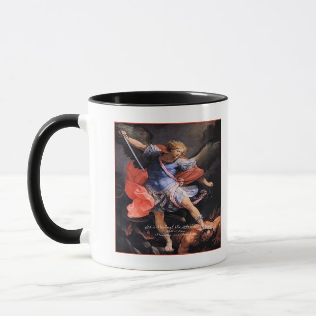 Caneca Santo Michael The Archangel Quis ut Deus (Esquerda)