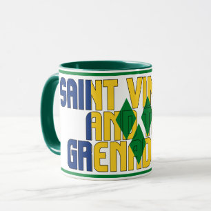 Caneca Santo Vincent e Bandeira Nacional das Granadinas