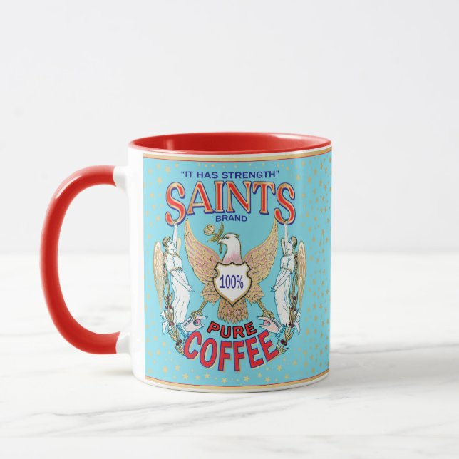 Caneca Santos com rótulo de café ativado Mug ・ Cerâmica 1 (Esquerda)
