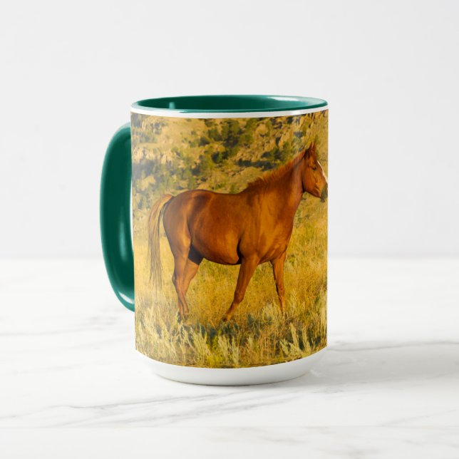 Caneca Santuário de Cavalo Selvagem. (Frente Esquerda)