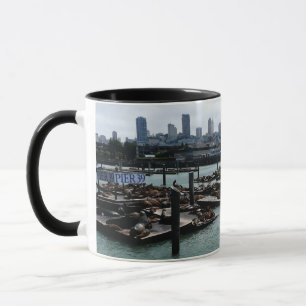 Caneca São Francisco e Pier 39 Sea Lions City Skyline