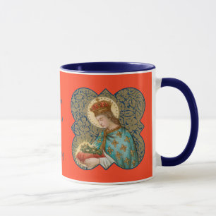 Caneca São Luís, o Rei em um Quatrefoil Barbado (BK 066)