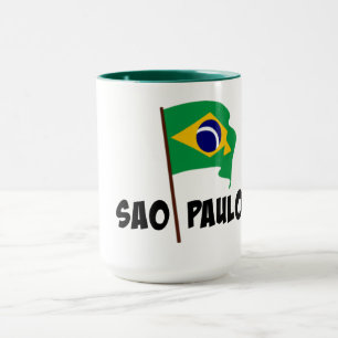 Caneca Sao Paulo, Bandeira do Brasil,