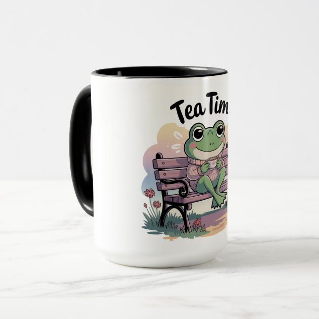 Caneca Sapo Aconchegante Sentado Como Humano – Desenho An (Frente Esquerda)