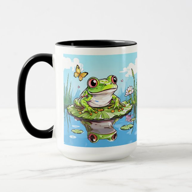Caneca Sapo bonito em um calço flexível personalizado (Esquerda)