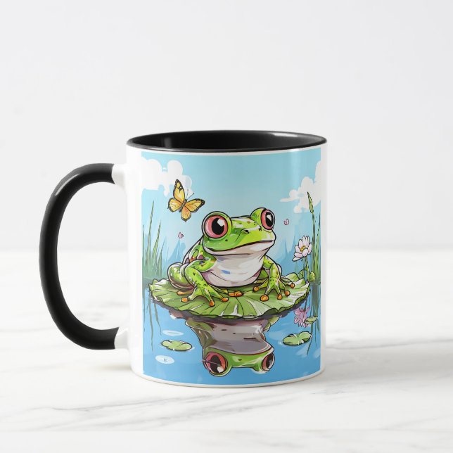 Caneca Sapo bonito em um calço flexível personalizado (Esquerda)