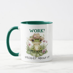 Caneca Sapo de Cottagecore de Texto Personalizado no Chap