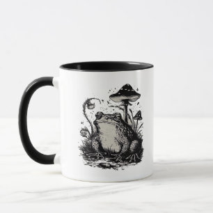 Caneca Sapo Goblincore Design Clássico Minimalista