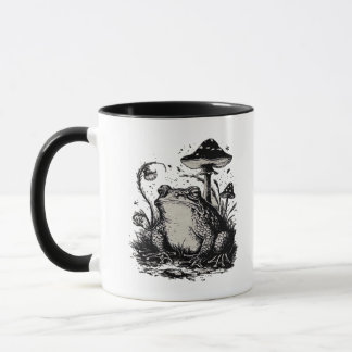 Caneca Sapo Goblincore Design Clássico Minimalista