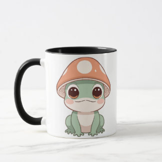 Caneca Sapo Kawaii Adorável em Mushroom Hat Coffee Mug