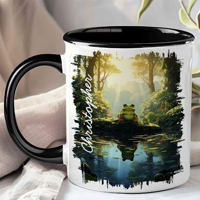 Caneca Sapo pela Reflexão do Córrego da Floresta (Criador carregado)