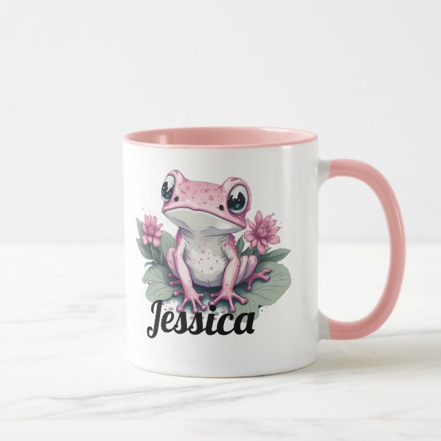 Caneca Sapo Rosa Mug Personalizado (Direita)