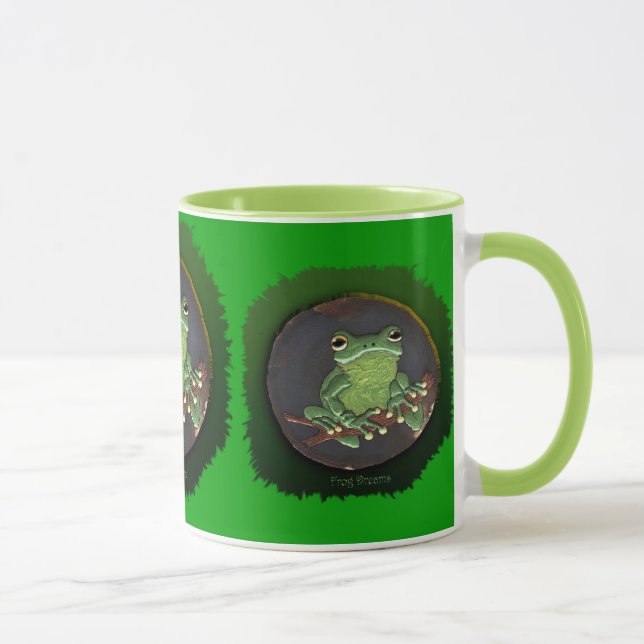 Caneca Sapo verde-giro Presente para amantes de animais (Direita)