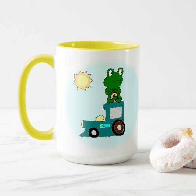 Caneca Sapo Zen num comboio (Com Donut)