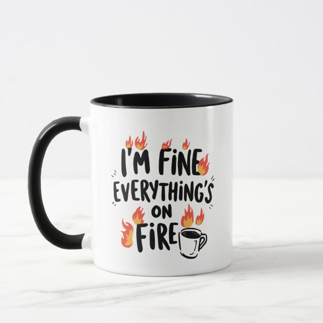Caneca Sarcastic Chaos and Coffee Quote (Esquerda)