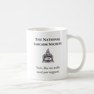 Caneca sarcástica - sociedade nacional do sarcasmo