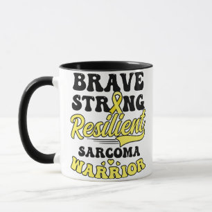 Caneca Sarcoma Cancer Camisa Brave Forte Resiliente