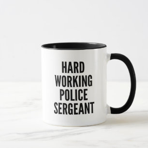 Caneca Sargento da Polícia de Trabalho de duros