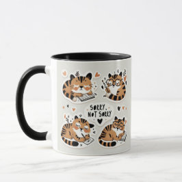 Caneca Sassy Tigers a viajar - "Desculpe, não lamento"