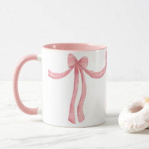 Caneca Satanás de fita rosa elegante parecem Bonito garo