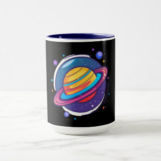 Caneca Saturn Planet Coffee Mug – Cosmic Design for Space