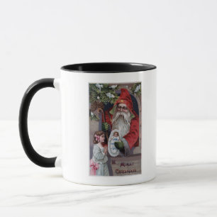 Caneca Saudação de NatalBoneca doadora de Papai Noel