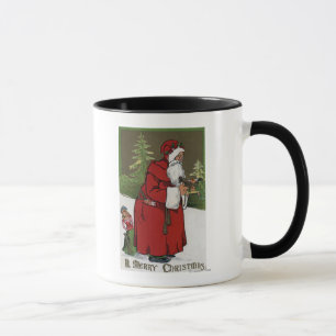 Caneca Saudação de NatalPapai Noel com Cavalo de Madeira
