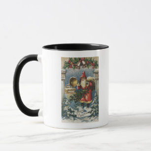 Caneca Saudação de NatalSanta e Gravador