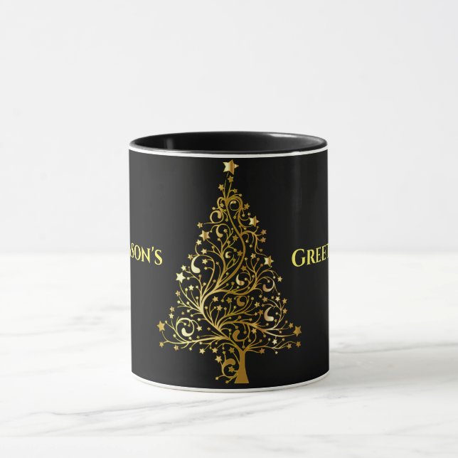 Caneca Saudações da Época Negra e Dourada (Centro)
