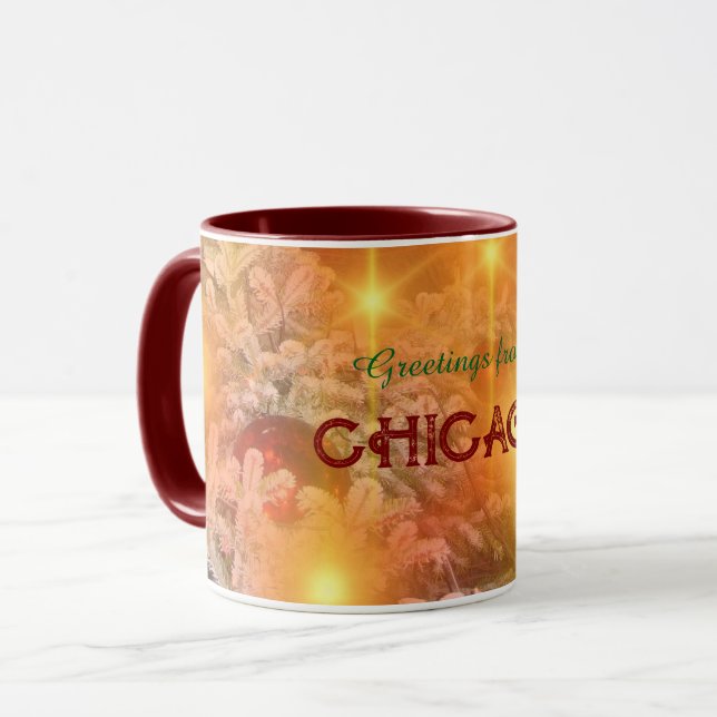 Caneca Saudações de CHICAGO (Frente Esquerda)