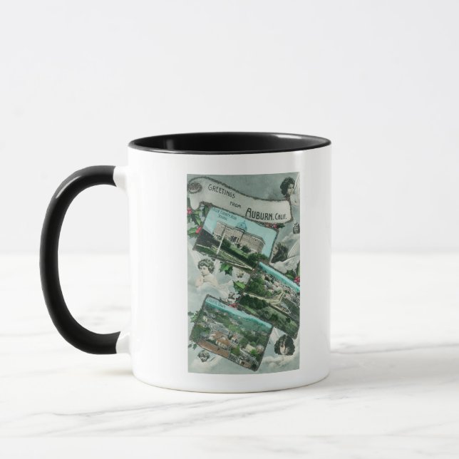Caneca Saudações de com Visualizações CênicasAuburn, CA (Esquerda)