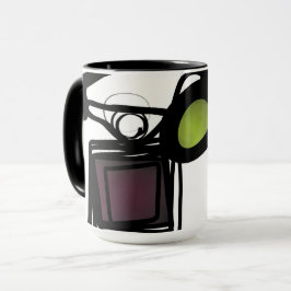 Caneca Saudações de Philydion: Abstrato Black & White