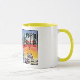 Caneca Saudações Do Cartão Postal De Vintage Do Missis