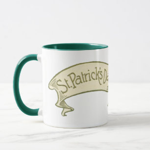 Caneca Saudações do Dia de São Patrício em Estilo Antigo 