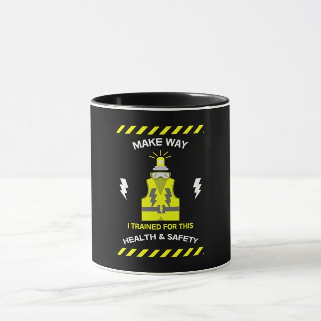 Caneca Saúde E Segurança Engraçadas | NEBOSH | Oficial |  (Centro)