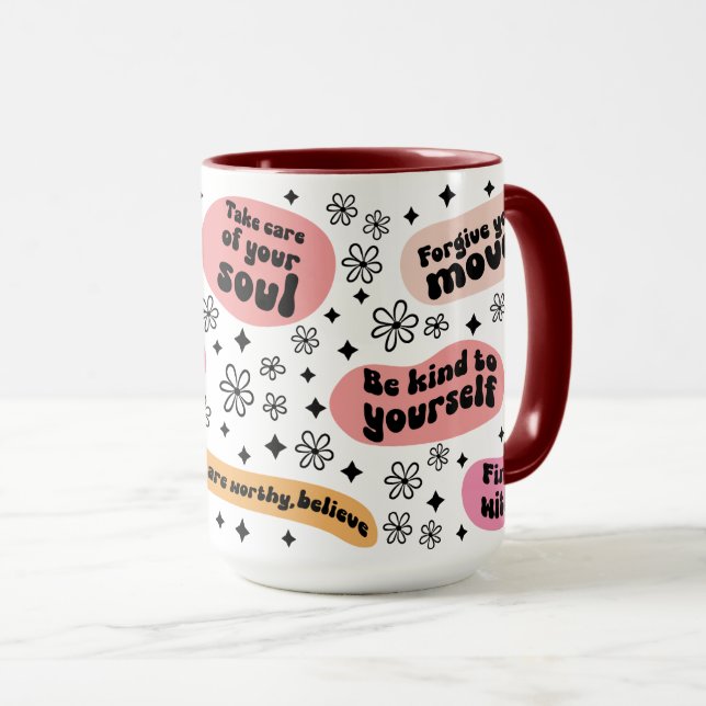 Caneca Saúde Mental Inspiradora (Frente Esquerda)