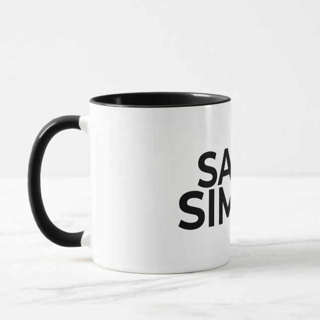 Caneca Say it Simply Minimalist Zen Quote Coffee Mug (Esquerda)