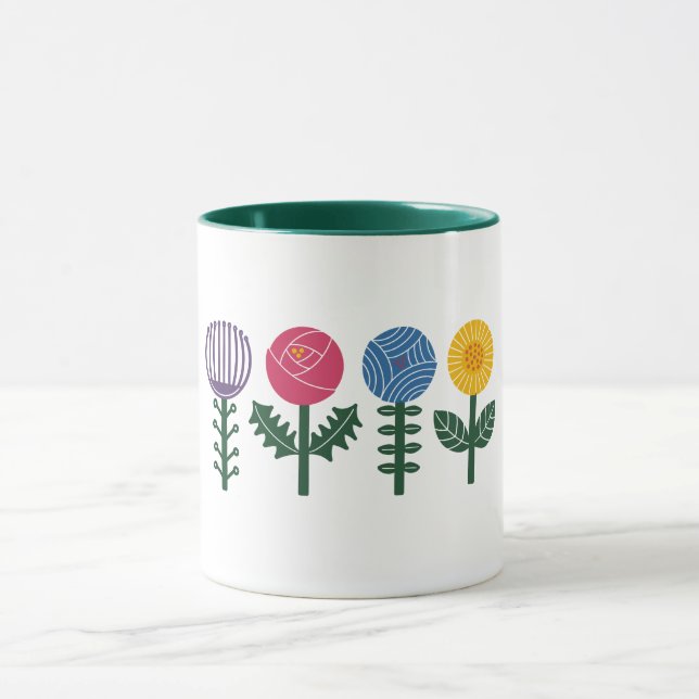 Caneca Scandi maxi mug floral (Centro)