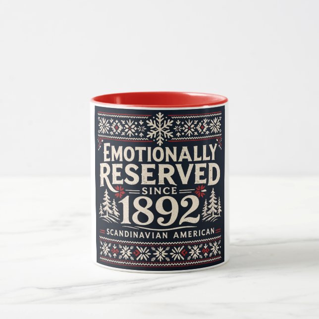 Caneca Scandinavian Humor - Emotionally Reserved  (Centro)