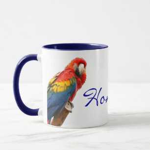 Caneca Scarlet Macaw Honduras Cerâmica Mug