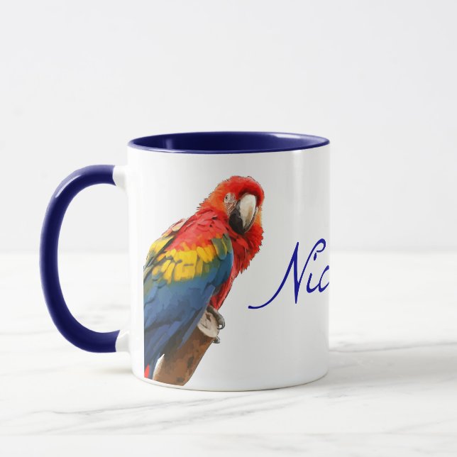 Caneca Scarlet Macaw Nicarágua Cã Cerâmica (Esquerda)