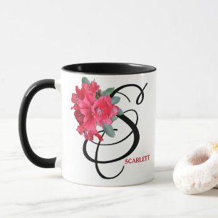 Caneca Scarlett personalizável: bonito diversão floral ve