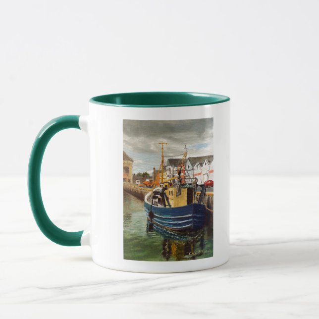 Caneca Scenic Galway City Ireland Fishing Boat (Esquerda)