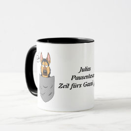 Caneca Schäferhund in Brusttasche, lustig
