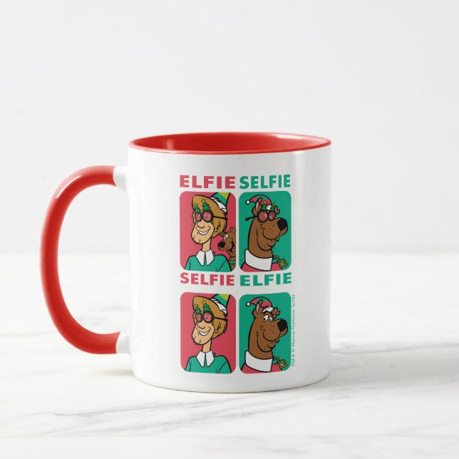 Caneca Scooby-Doo e Shaggy "Elfie Selfie" (Esquerda)
