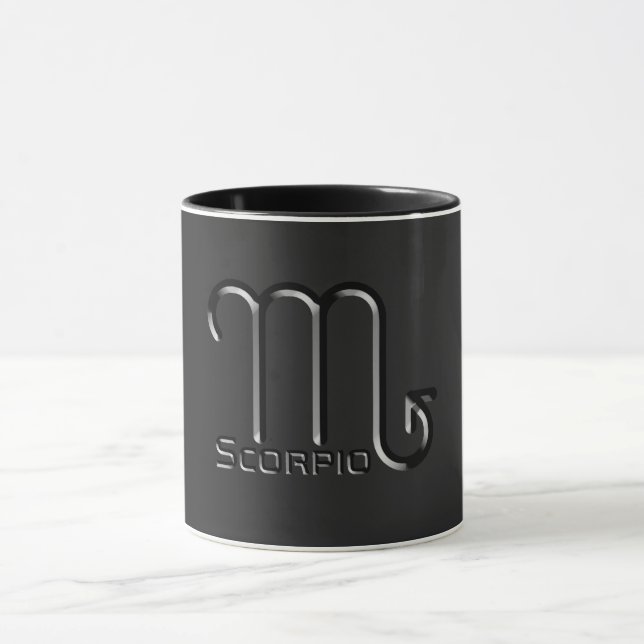Caneca SCORPIO, Design abstrato do Sinal Zodíaco, (Centro)