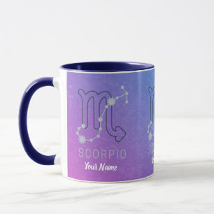 Caneca Scorpio Zodiac - Sinal de Estrela - Constelação do