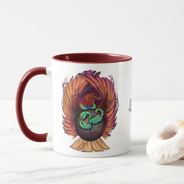 Caneca Scorpio Zodiac - Sinal Mug (Com Donut)