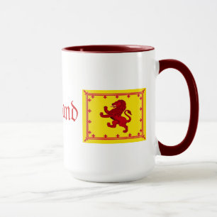 Caneca Scotland Rampant lion, corajoso para sempre